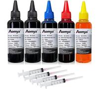 KYAOAYO-Universal Ink Kit De Recharge D'Encre 500Ml Pour Imprimantes Canon, Epsn, Brother, Lexmark Cartouches Rechargeables Ciss Système Cis, 2Bk+Cmy Bouteille D'Encre De Recharge Universelle