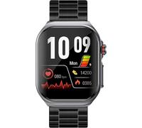 Kyaoayo-Valdus Pro 3 Fan Edition Montre Intelligente Rectangulaire (2025) Gr Avec Fonction Téléphonie, Fonction Ecg Plus Hrv Et Sos, Bluetooth, Apnée Du Sommeil, Titane Noir, Taille 14-24,