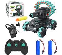 KYAOAYO-Voiture Télécommandée Rc Acrobatique Tanks, Jouet 4Wd Rc Spary Véhicule, Rotative À 360° Voiture Avec Capteur Gestes Pour Enfants, Pistolet Fléchettes Électrique, Compatible Avec Fléchettes N
