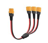Kyaoayo-Xt60 Câble Répartiteur 12awg Xt60 1 Femelle Vers 3 Mâles Câble Connecteur Pour Uav Phantom Quadcopter Rc Voiture (1 Pied)-Elfculb