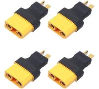KYAOAYO-Yunique France Lot De 4 Adaptateurs - Connecteur Femelle Xt90 Vers Mâle T Deans, Idéal Pour Rc Car, Avions Et Batteries Lipo Esc - Sans Fil