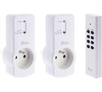 KYAOAYO-Zenitech - Lot De 2 Pr s 10A 2P+T Télécommandées Avec Télécommande - Blanc
