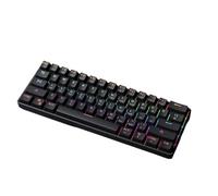 KyAPDmrxn Clavier mécanique 61 Touches, Portable, Filaire, USB, échange à Chaud, Effet de lumière rvb, Rouge, Compatible avec 5420 (Color: MK61-HEI)