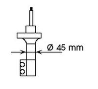 Amortisseur Essieu arrière droit Goujon en haut 632072 KYB pour NISSAN SUNNY III