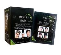 Kybbe Shampooing Black Hair Fulltime 250ml / 10 sacs Natural Plant Instant Hair Dye Natural Black Et n'endommage pas les cheveux pour unisexe