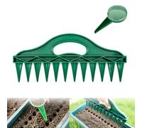 Kybelehoo Loch Plant Dibber Tool with Saatgutverteiler, qui permet un perçage rapide dans le sol. C'est un ensemble de semences qui s'utilise pour semer des plantes de légumes et des boutures
