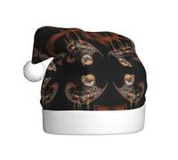 Kycvds American West Rodeo Chapeau de Père Noël pour adultes Unisexe Velours Confort Extra épais Chapeau pour Nouvel An