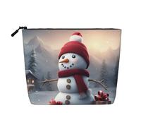 Kycvds Bonhomme de neige mignon Merry Christmas 1 petit sac cosmétique voyage accessoires sac de rangement sac cosmétique boîte cosmétique cadeau d'anniversaire cadeau de Noël beau, Noir , Taille