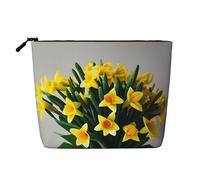 Kycvds Bouquet de jonquilles Petit sac à cosmétiques Voyage Accessoires Sac de rangement Sac Cosmétique Boîte Cosmétique Cadeau d'anniversaire Cadeau de Noël Beau, Noir , Taille unique