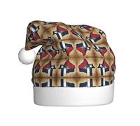 Kycvds Chapeau de Père Noël Map01 avec drapeau de l'État du Texas - Unisexe - En velours - Confortable - Extra épais - Pour le Nouvel An