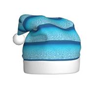 Kycvds Chapeau de Père Noël tranquille avec paysage sous-marin pour adultes Unisexe Velours Confort Extra épais Chapeau pour le Nouvel An