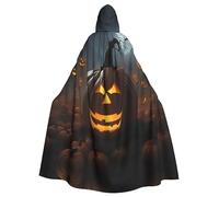 Kycvds Costume d'Halloween fantôme citrouille costume adulte cape avec capuche décontractée robe vêtements à capuche manteau à capuche uniforme