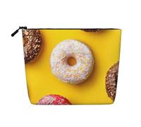 Kycvds Donut Petit Sac Cosmétique Voyage Accessoires Sac de Rangement Cosmétique Boîte Cosmétique Cadeau Anniversaire Noël Beau, Noir , Taille unique