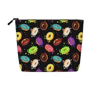 Kycvds Donut Petit sac cosmétique voyage accessoires sac de rangement cosmétique boîte cosmétique cadeau d'anniversaire cadeau Noël beau, Noir , Taille unique