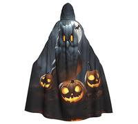 Kycvds Halloween Hibou Fantôme Citrouille Costume Adulte Cape avec Capuche Décontractée Robe à Capuche Robe Vêtements Manteau à Capuche Uniforme