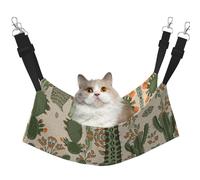Kycvds Hamac de chat en forme de cactus vert réglable pour accrocher la cage, coussin de repos pour petits animaux de compagnie