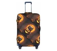 Kycvds Hibou Citrouille Happy Halloween 1 Le couvercle du coffre convient pour les bagages de 18 à 32 pouces. Coffre personnalisé couvercle bagages personnalisés.