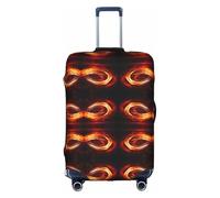 Kycvds Housse de bagage anti-incendie pour valise personnalisée de 45,7 à 81,3 cm, blanc, taille L