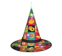 Kycvds Les chapeaux de sorcière d'Halloween de style artistique sont décorés avec des lumières, qui sont utilisées pour décorer de grandes fournitures de fête d'Halloween.