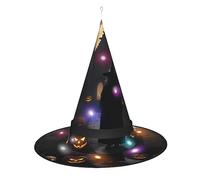 Kycvds Les chapeaux de sorcière d'Halloween Goth 1 sont décorés avec des lumières, qui décorent de grandes fournitures de fête d'Halloween.