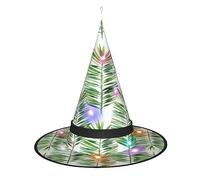 Kycvds Les chapeaux de sorcière d'Halloween Palm Tree1 sont décorés avec des lumières, qui sont utilisées pour décorer de grandes fournitures de fête d'Halloween.