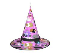 Kycvds Les chapeaux de sorcière d'Halloween pour cochons d'Inde et cupcakes sont décorés avec des lumières, qui sont utilisées pour décorer de grandes fournitures de fête d'Halloween.