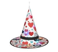 Kycvds Les chapeaux de sorcière d'Halloween pour la fête des pères sont décorés avec des lumières, qui décorent de grandes fournitures de fête d'Halloween.