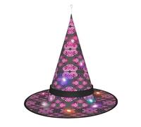 Kycvds Les chapeaux de sorcière d'Halloween sont décorés avec des lumières, qui décorent de grandes fournitures de fête d'Halloween.