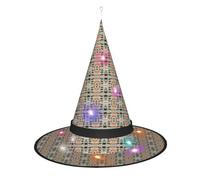 Kycvds Les délicieux sushis 1 chapeau de sorcière d'Halloween sont décorés avec des lumières, qui décorent de grandes fournitures de fête d'Halloween.