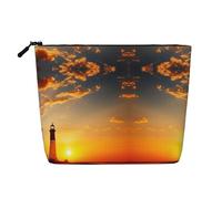 Kycvds Lighthouse Seaside Petite trousse de maquillage pour accessoires de voyage Sac de rangement Boîte à cosmétiques Cadeau d'anniversaire Cadeau de Noël Beau, Noir , Taille unique
