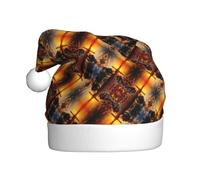 Kycvds Lighthouse Seaside Santa Hat Holiday For Adults Unisex Velvet Comfort Extra Thick Hat For New Year