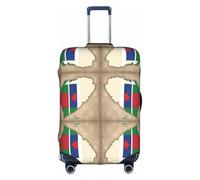 Kycvds Map02 Housse de bagage personnalisée pour valise de 45,7 à 81,3 cm Motif drapeau de la Gambie
