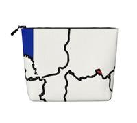 Kycvds Map04 Petit sac cosmétique abstrait drapeau français sac de rangement accessoires de voyage sac cosmétique boîte cosmétique cadeau d'anniversaire cadeau de Noël beau, Noir , Taille unique