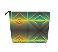 Kycvds Petit sac à cosmétiques abstrait géométrique sac de rangement accessoires de voyage sac de rangement boîte cosmétique cadeau d'anniversaire cadeau de Noël beau, Noir , Taille unique