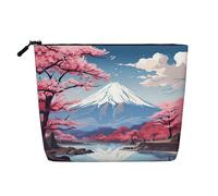 Kycvds Petit sac à cosmétiques japonais Mount Fuji paysage sac de rangement accessoires de voyage sac de rangement boîte cosmétique cadeau d'anniversaire cadeau de Noël beau, Noir , Taille unique