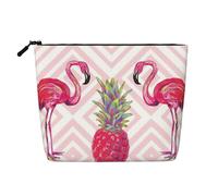 Kycvds Petit sac à cosmétiques rose flamant rose ananas sac de rangement accessoires de voyage sac de rangement boîte cosmétique cadeau d'anniversaire cadeau de Noël beau, Noir , Taille unique