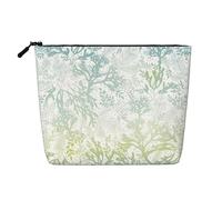 Kycvds Petit sac à cosmétiques vert marin bleu algues sac de rangement accessoires de voyage sac de rangement boîte cosmétique cadeau d'anniversaire cadeau de Noël beau, Noir , Taille unique