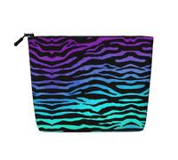 Kycvds Petit sac à cosmétiques violet bleu vert camouflage zèbre rayures sac de voyage sac de rangement sac cosmétique boîte cosmétique cadeau d'anniversaire cadeau de Noël beau, Noir , Taille unique
