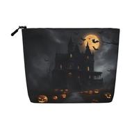 Kycvds Petit sac à maquillage gothique pour Halloween, accessoires de voyage, sac de rangement, boîte cosmétique, cadeau d'anniversaire, cadeau de Noël beau, Noir , Taille unique
