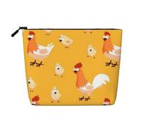Kycvds Petit sac à maquillage poule - Accessoires de voyage - Boîte de rangement - Cadeau d'anniversaire ou de Noël, Noir , Taille unique