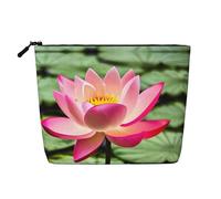 Kycvds Petite trousse à maquillage en forme de fleur de lotus pour accessoires de voyage, sac de rangement pour cosmétiques, cadeau d'anniversaire, cadeau de Noël, Noir , Taille unique