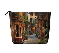 Kycvds Petite trousse de maquillage italienne Old Street pour accessoires de voyage, sac de rangement, boîte à cosmétiques, cadeau d'anniversaire, cadeau de Noël beau, Noir , Taille unique