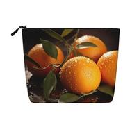 Kycvds Petite trousse de maquillage orange pour accessoires de voyage, sac de rangement, boîte à cosmétiques, cadeau d'anniversaire, cadeau de Noël beau, Noir , Taille unique