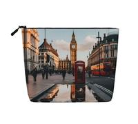 Kycvds Red Phone Booth London Street Petit sac cosmétique voyage accessoires sac de rangement cosmétique boîte cosmétique cadeau anniversaire cadeau Noël beau, Noir , Taille unique