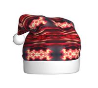 Kycvds Red Sky At Night Starry Santa Hat Holiday for Adults Unisex Velvet Comfort Extra Thick Hat For New Year