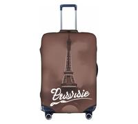 Kycvds Tour Eiffel Paris Café Le couvercle du coffre est adapté pour les bagages de 18 à 32 pouces. Coffre personnalisé couvercle bagages personnalisés.