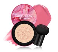 KYDA Air Cushion Blush, Mushroom Air Cushion Blusher Natural Glow Liquid Blusher pour joues et yeux, opacité mate, facile à estomper, crème soyeuse, 01 rose doux