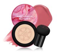 KYDA Air Cushion Blush Mushroom Air Cushion Blusher Natural Glow Liquid Blusher pour joues et yeux, opacité mate, facile à estomper, crème soyeuse, 04Cameo Brown