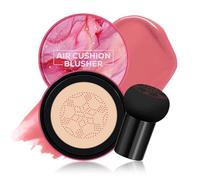 KYDA Air Cushion Blush Mushroom Air Cushion Blusher Natural Glow Liquid Blusher pour joues et yeux, opacité mate, facile à estomper, crème soyeuse, 03Camellia Red