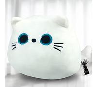 Kyduu Animaux en Coussin Peluche Décoratif Étreindre, Oreiller Chat en Peluche Doux Coussin Mignon Chat Poupée (600g)